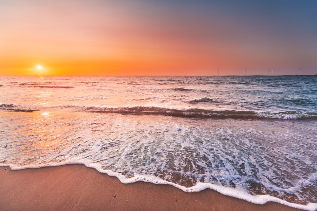 Veersedam sunset at the beach