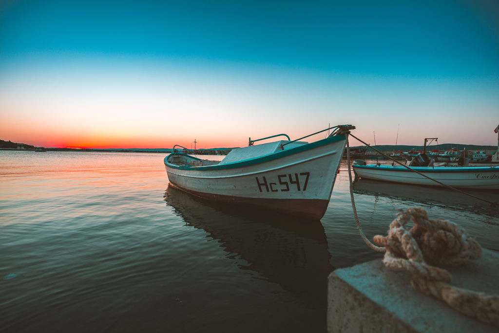 Nessebar old town boats