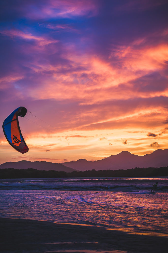 Punta Chame sunset kitesurfing