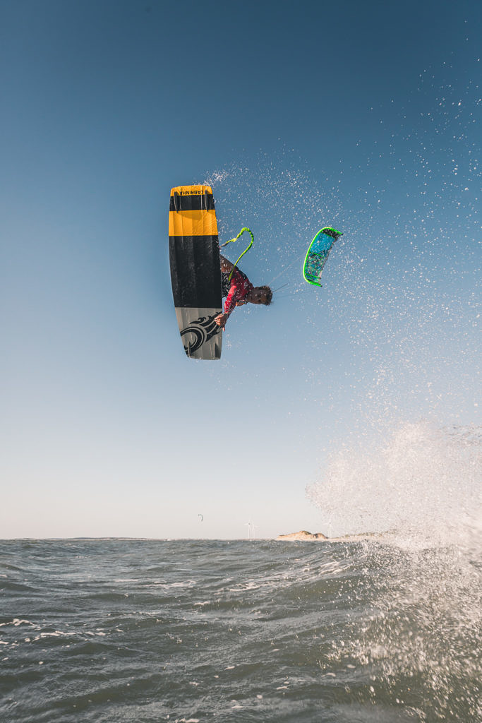 Sjoerd Klabbers kitesurfing at Neeltje Jans