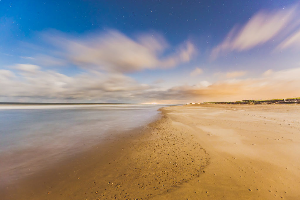 Domburg beach at night