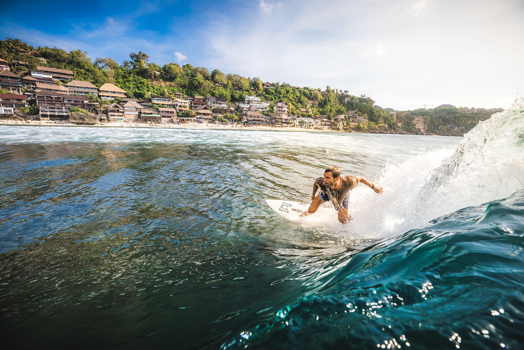 Rick surfing at Bingin, Bali