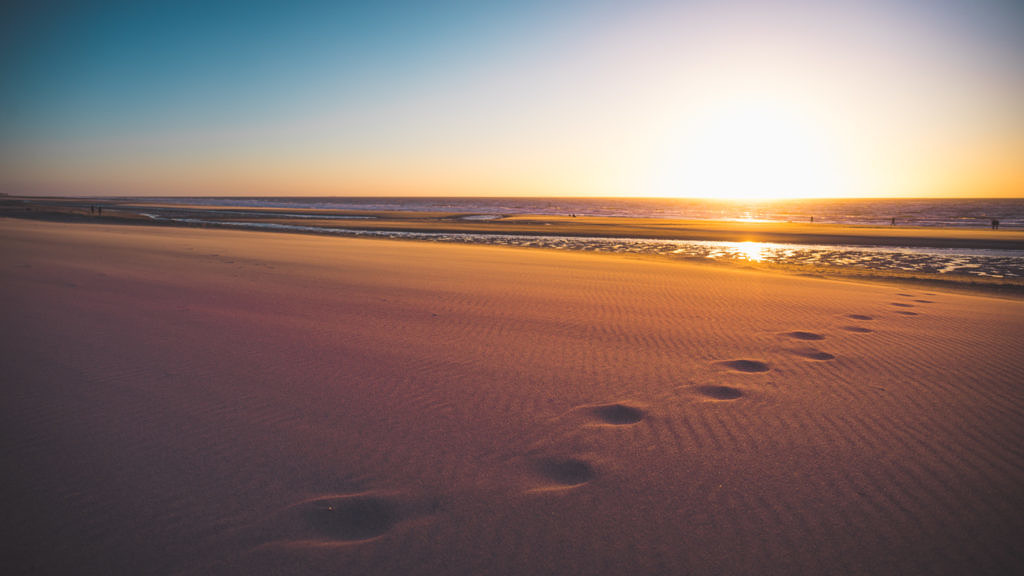 Oostkapelle footprints at the beach