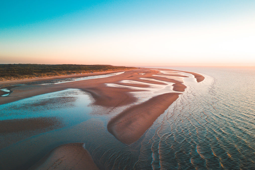 Breezand beach aerial