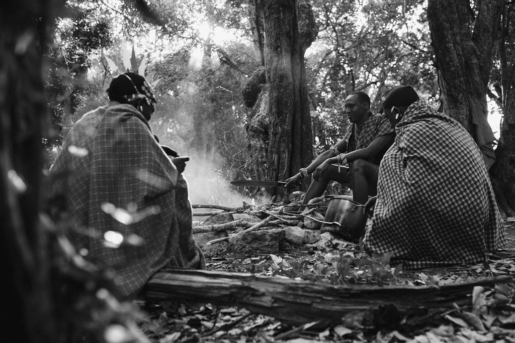 Kenya - Mt Ololokwe, the Samburu at breakfast