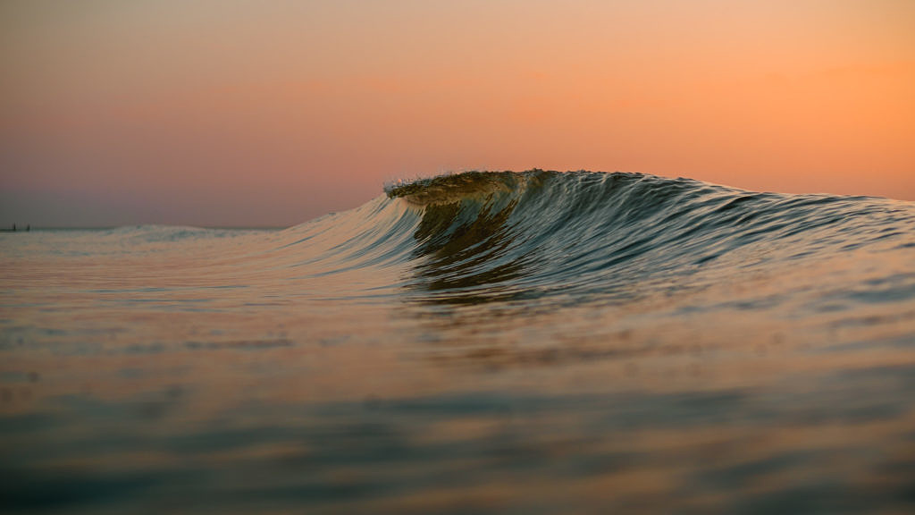 Domburg sunset waves
