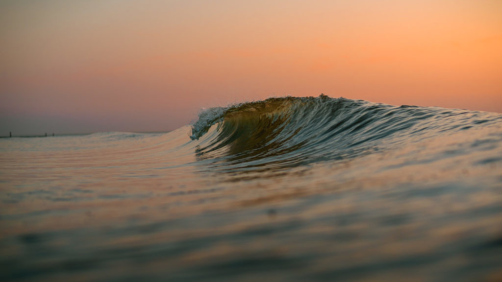Domburg sunset waves